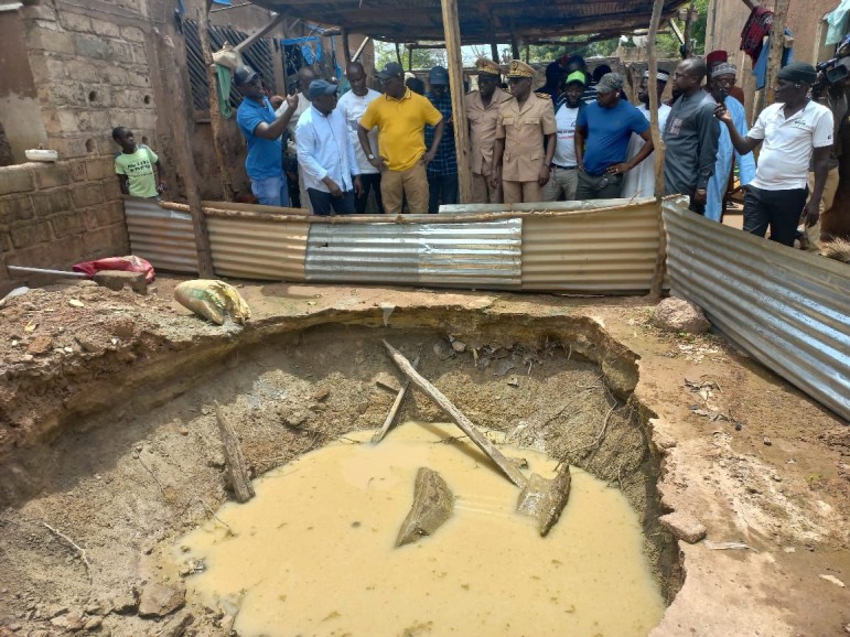 Visite du Ministre de l’Hydraulique et de l’Assainissement plusieurs quartiers suite aux fortes pluies du 16 juillet de Tambacounda