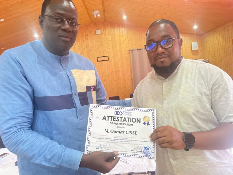 Atelier de formation et de renforcement des capacités  des agents du MHA en légistique