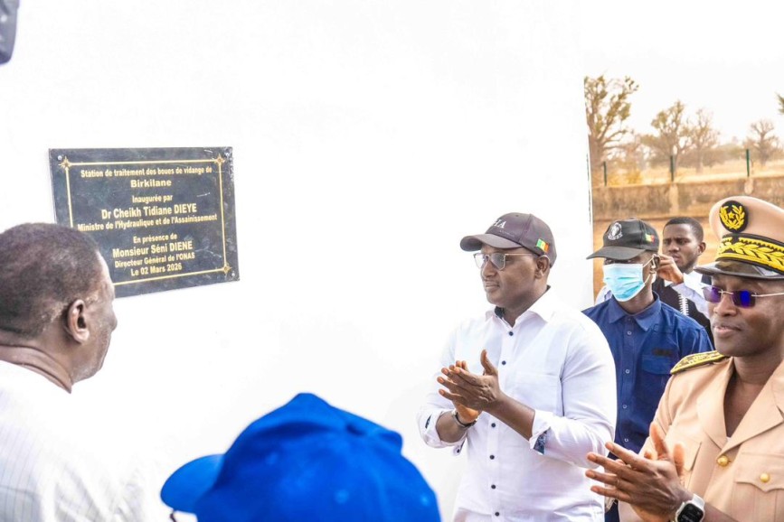 Inauguration des stations de traitement des boues de vidange de Malem Hodar et Birkelane