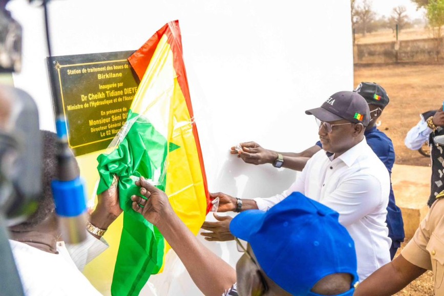 Inauguration des stations de traitement des boues de vidange de Malem Hodar et Birkelane