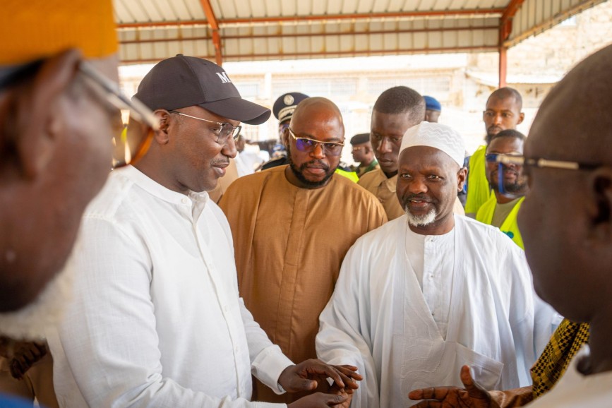 Visites de sites, étape de Touba : suivi des travaux structurants de drainage et de prévention des inondations