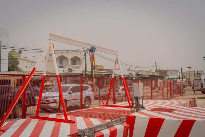 Visites de sites, étape de Touba : suivi des travaux structurants de drainage et de prévention des inondations